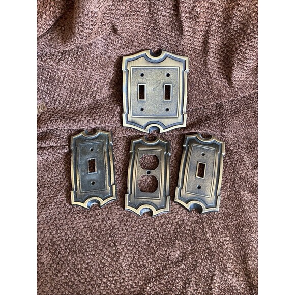 Vintage Metal Switch Covers (Brass Style Finish) Nutone? - Picture 1 of 6